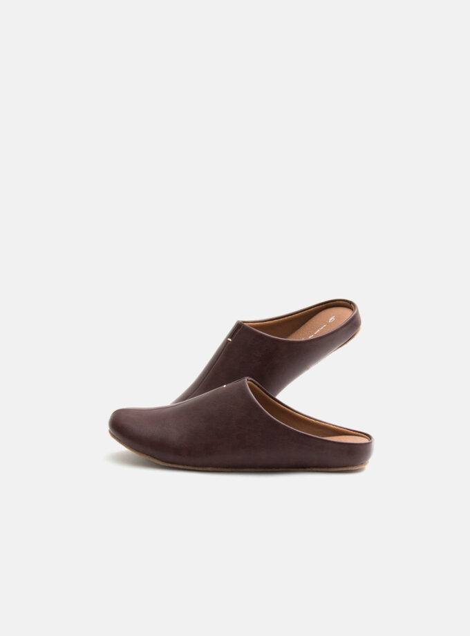 Leather Room Slipper – Brown
