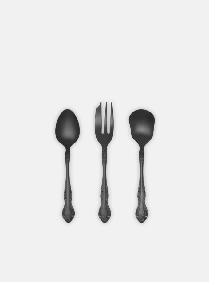 Black Dessert Cutlery