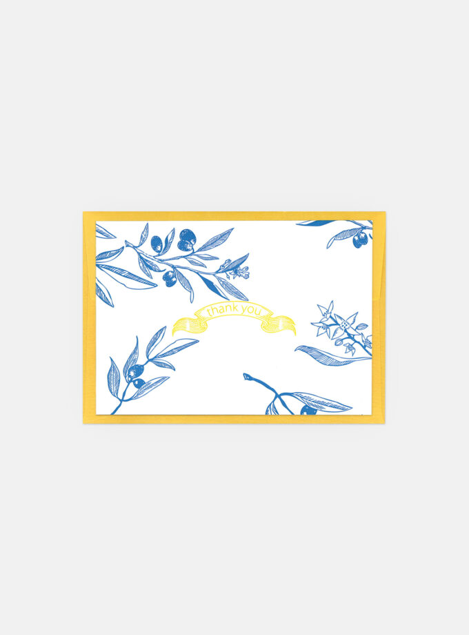 Thank You Card - Spring Olive
